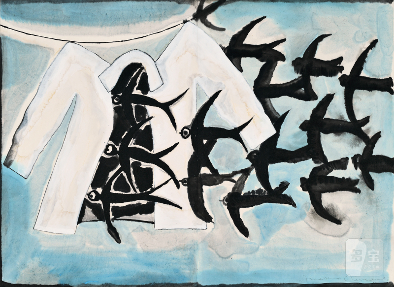 弗朗切斯科·克莱门特  Francesco Clemente (b.1952) 燕 The Swallow - 图2